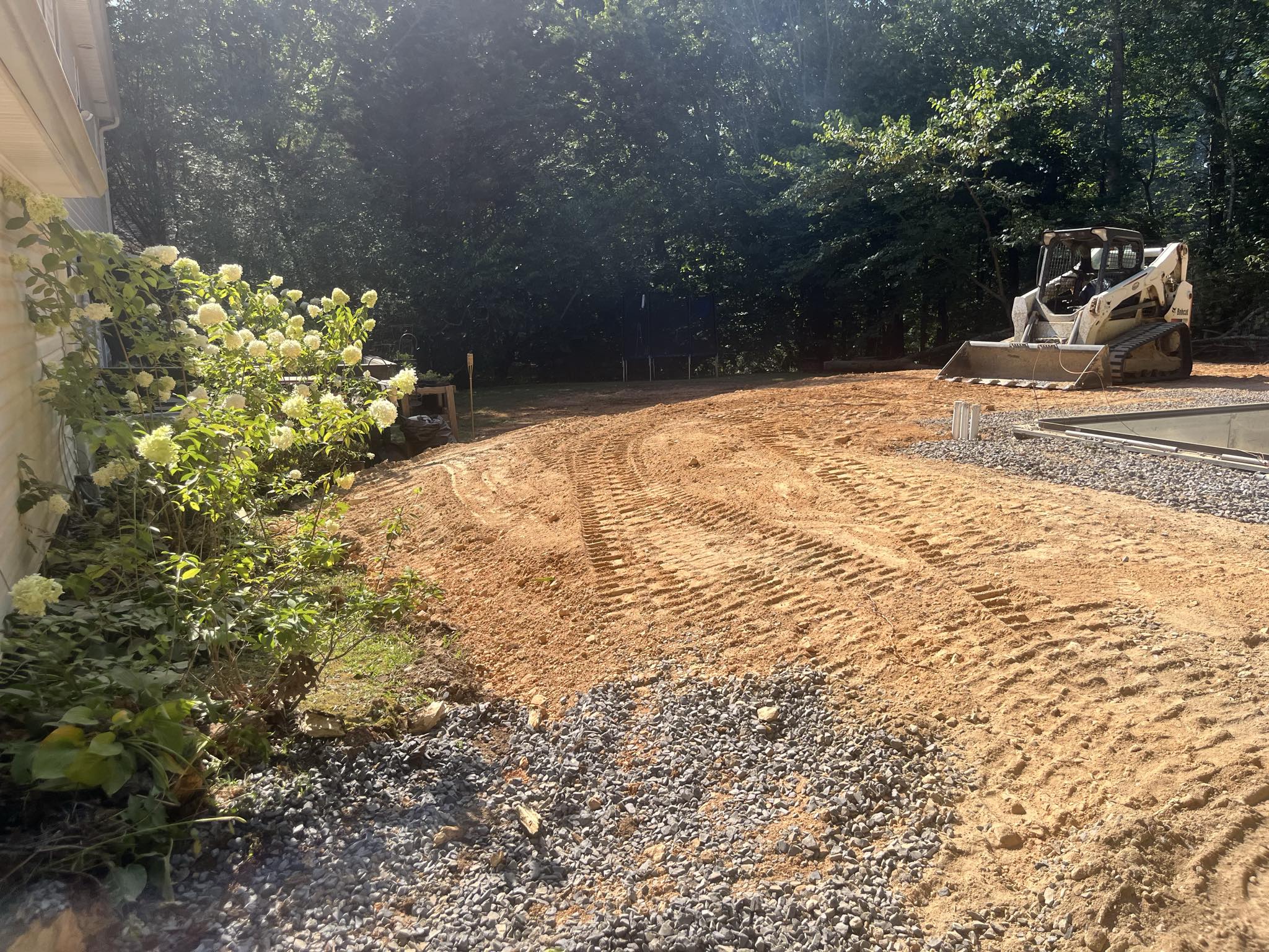 Completed grading project by Guy Shields - precision land grading for proper drainage in Habersham County